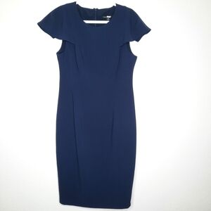 Black Halo Navy Pencil Dress 12